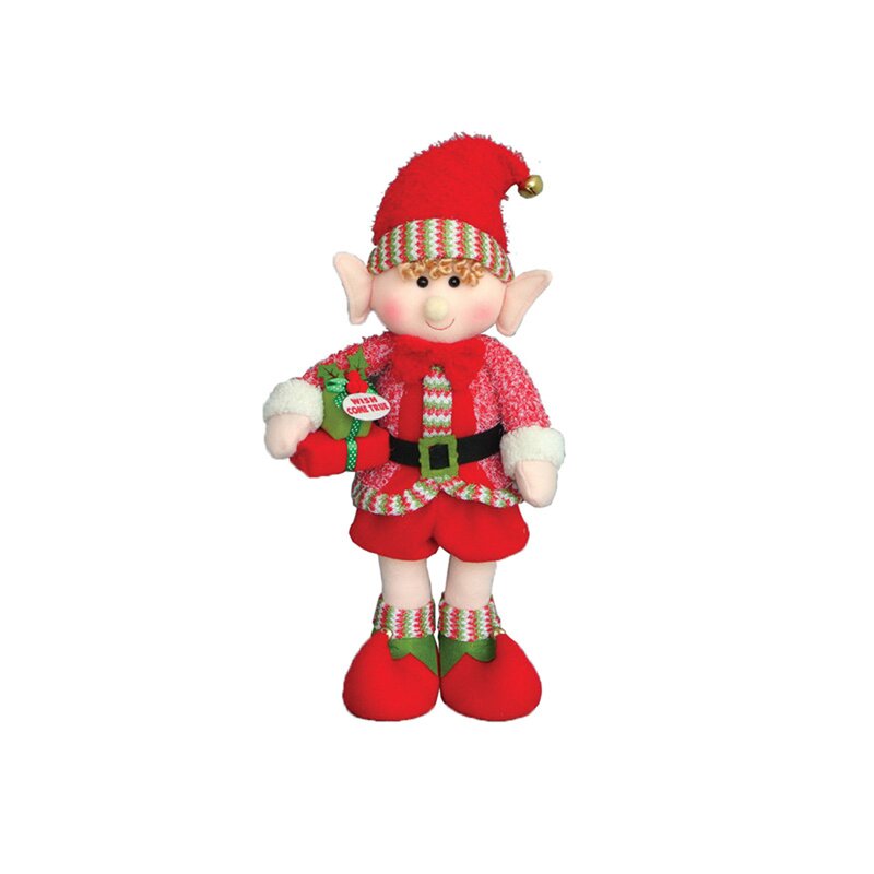 The Holiday Aisle Standing Elf Stuffed Holiday Accent Reviews Wayfair